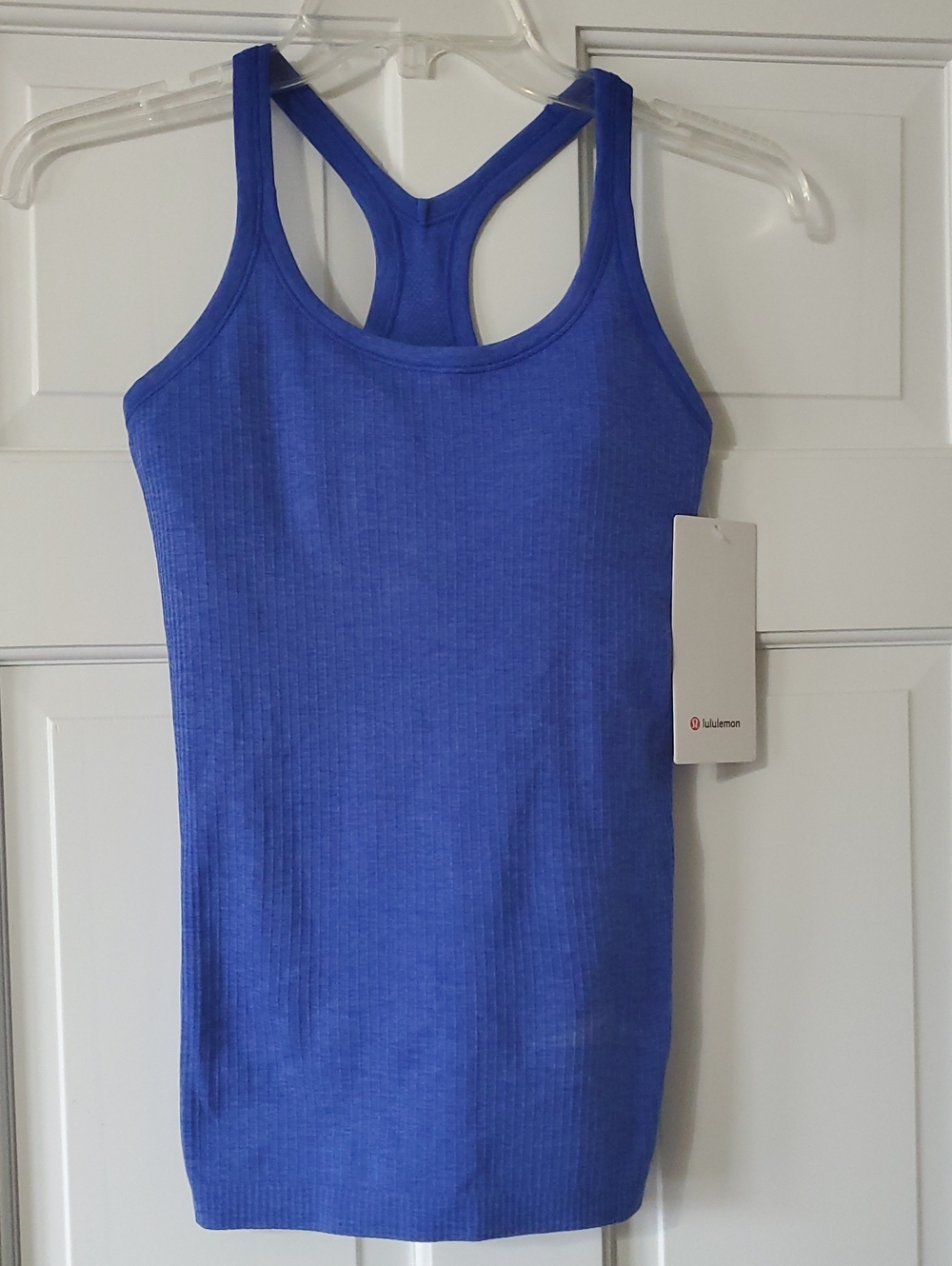 NWT lululemon Ebb To Street Ribbed Racerback Tank -Beach Ball Blue Sz 4